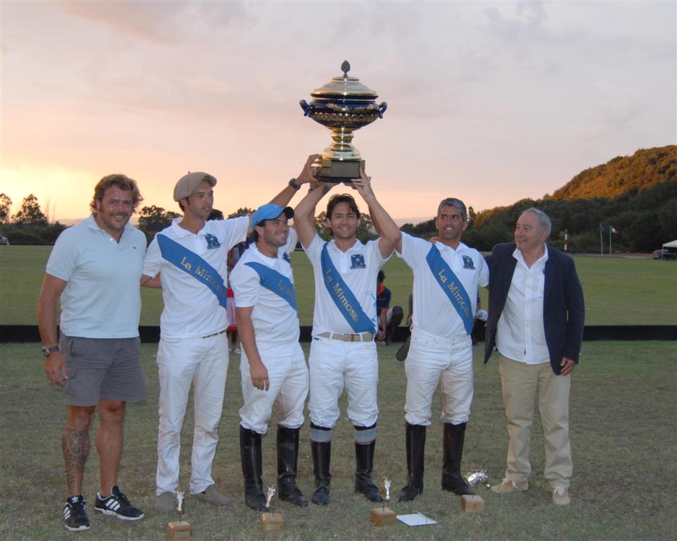 La Mimosa polo Team with Andrea Lo Cicero and Argentario Polo Club President  Arnaldo Galantino
